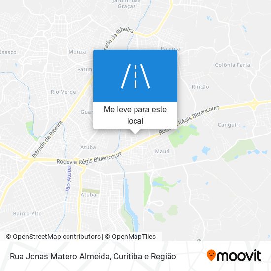 Rua Jonas Matero Almeida mapa