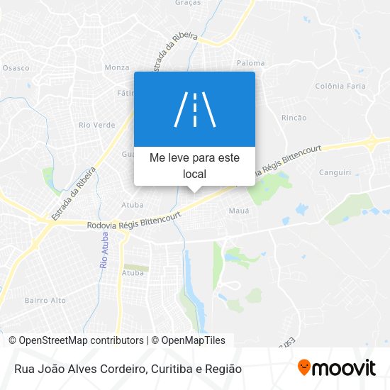 Rua João Alves Cordeiro mapa