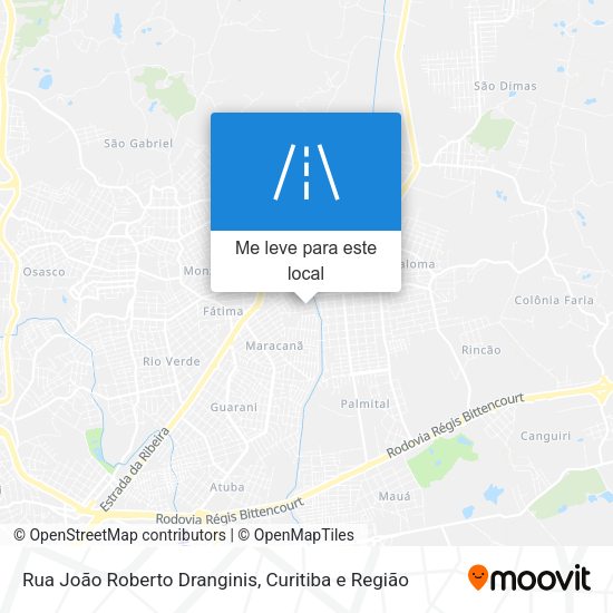 Rua João Roberto Dranginis mapa