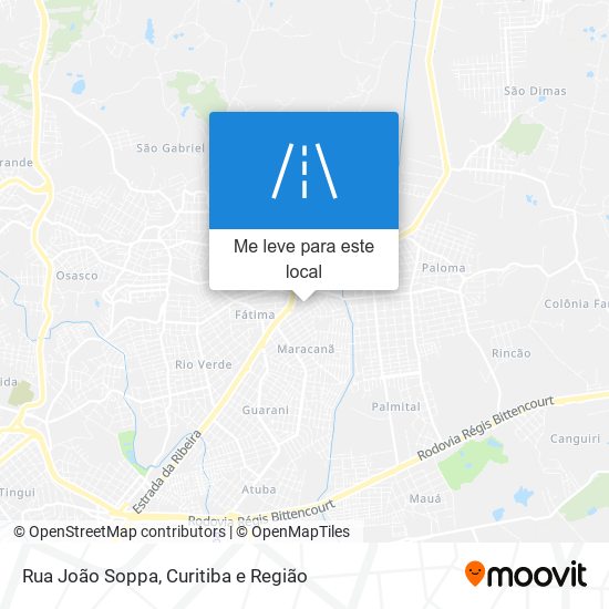 Rua João Soppa mapa