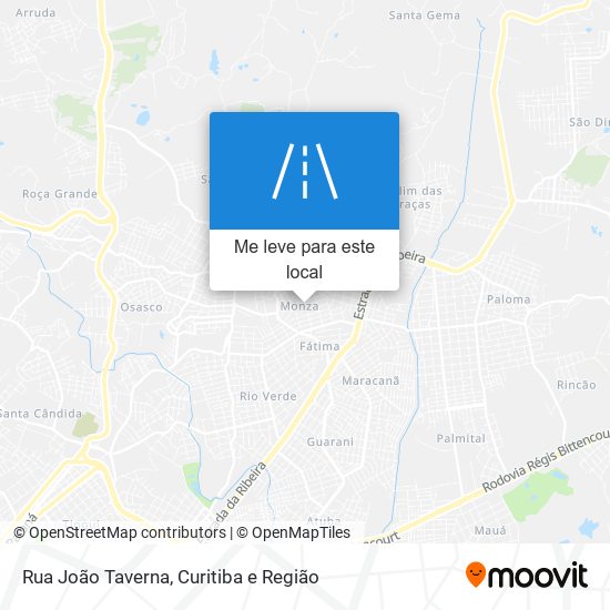 Rua João Taverna mapa