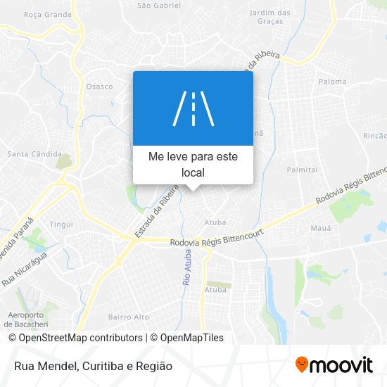 Rua Mendel mapa