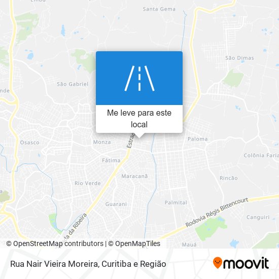 Rua Nair Vieira Moreira mapa