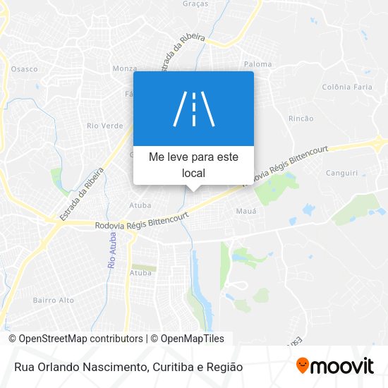Rua Orlando Nascimento mapa