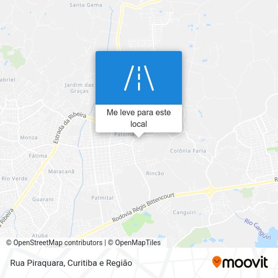 Rua Piraquara mapa