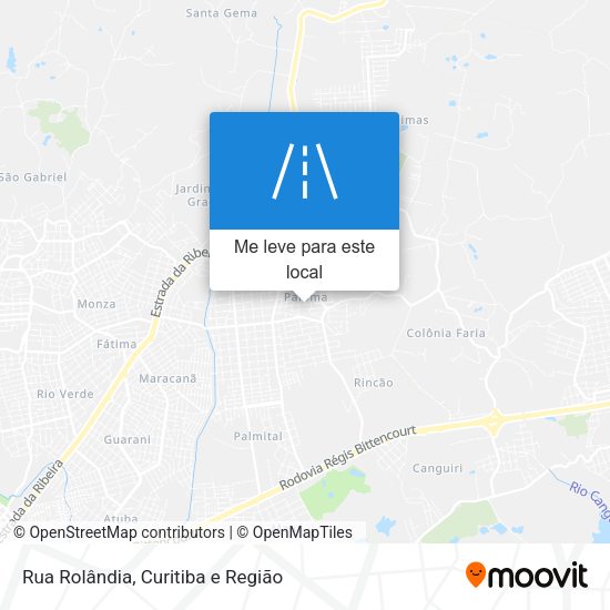 Rua Rolândia mapa