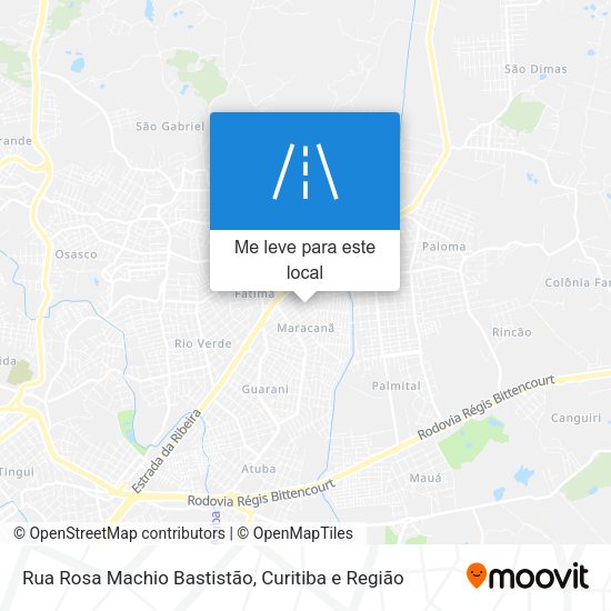 Rua Rosa Machio Bastistão mapa