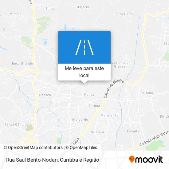 Rua Saul Bento Nodari mapa