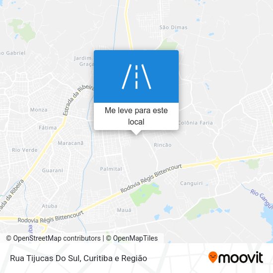 Rua Tijucas Do Sul mapa