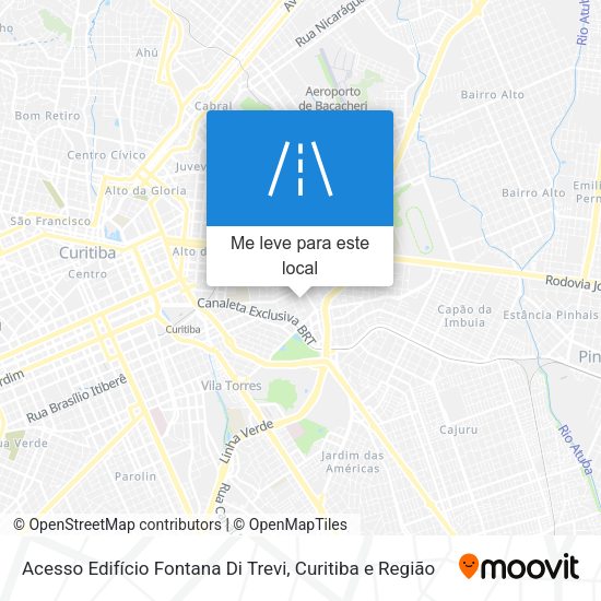 Acesso Edifício Fontana Di Trevi mapa