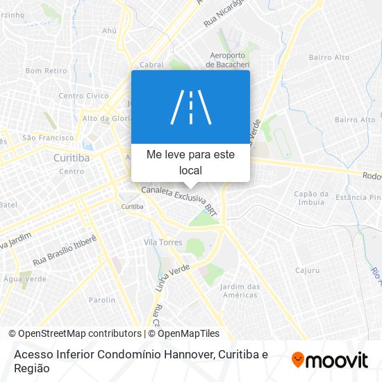 Acesso Inferior Condomínio Hannover mapa