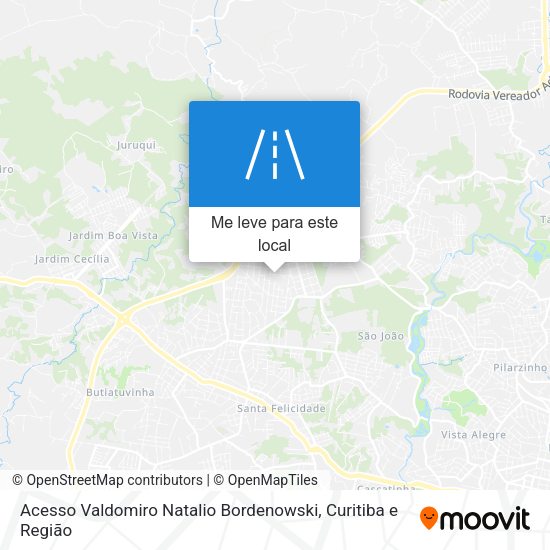 Acesso Valdomiro Natalio Bordenowski mapa