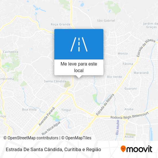 Estrada De Santa Cândida mapa
