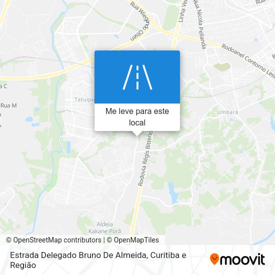 Estrada Delegado Bruno De Almeida mapa