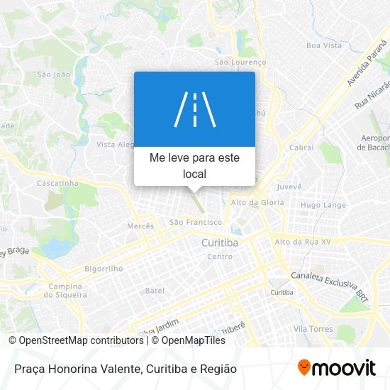 Praça Honorina Valente mapa