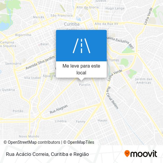 Rua Acácio Correia mapa