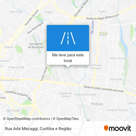 Rua Ada Macaggi mapa