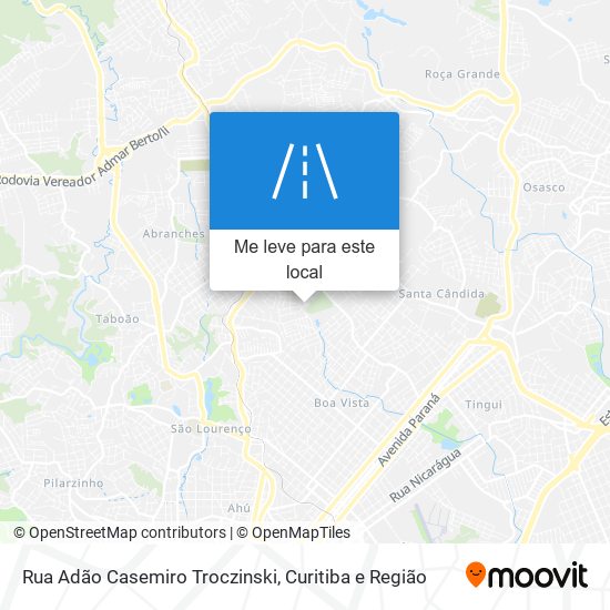 Rua Adão Casemiro Troczinski mapa