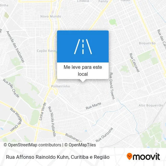 Rua Affonso Rainoldo Kuhn mapa