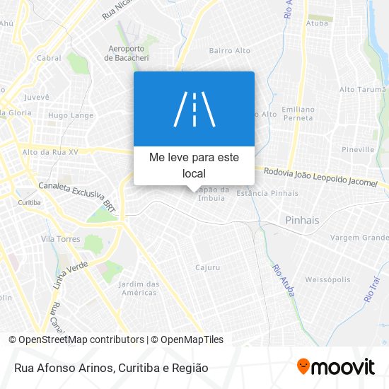 Rua Afonso Arinos mapa