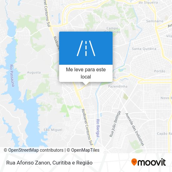 Rua Afonso Zanon mapa