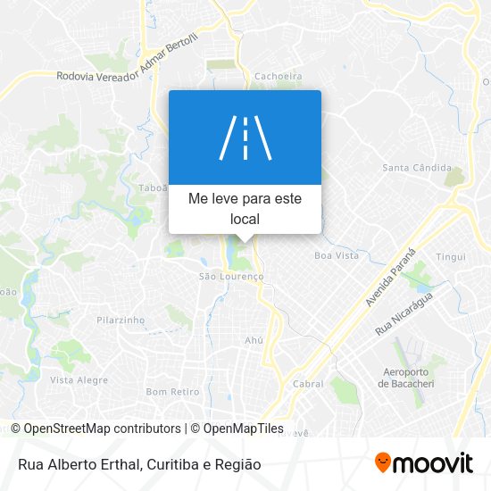 Rua Alberto Erthal mapa