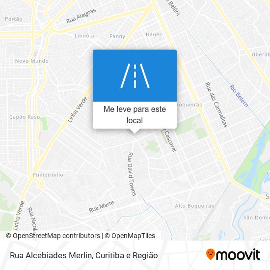 Rua Alcebiades Merlin mapa