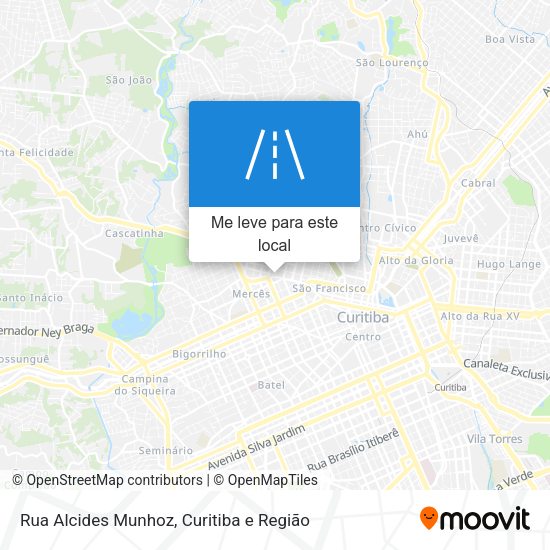 Rua Alcides Munhoz mapa