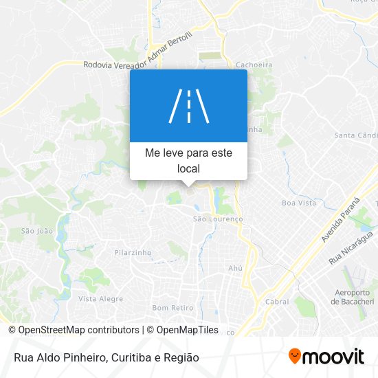 Rua Aldo Pinheiro mapa