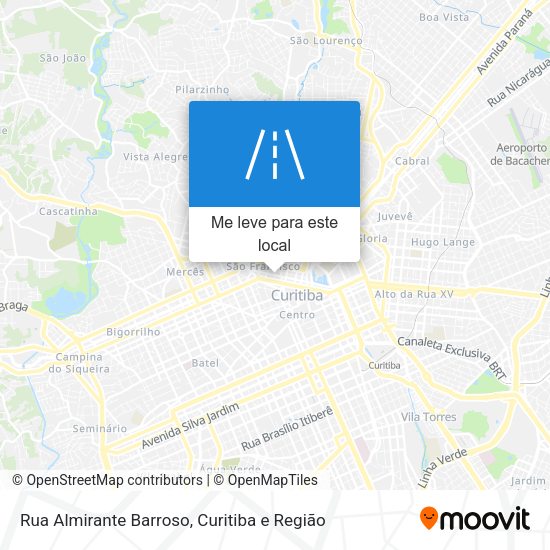 Rua Almirante Barroso mapa
