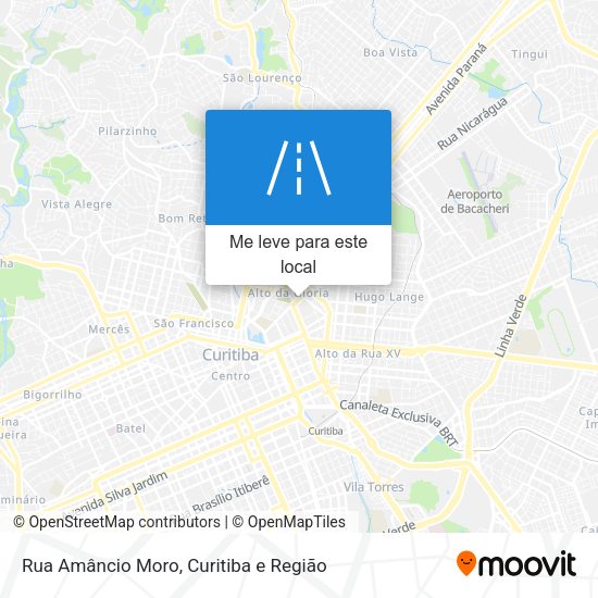 Rua Amâncio Moro mapa