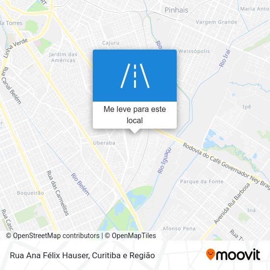 Rua Ana Félix Hauser mapa
