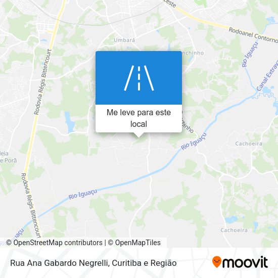 Rua Ana Gabardo Negrelli mapa
