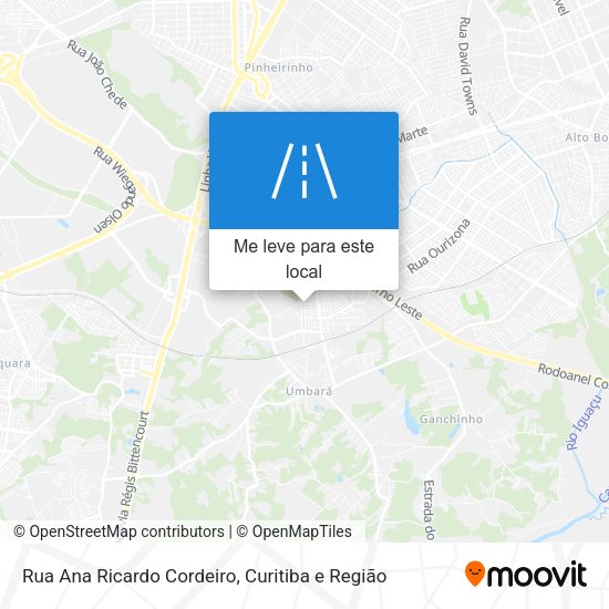 Rua Ana Ricardo Cordeiro mapa