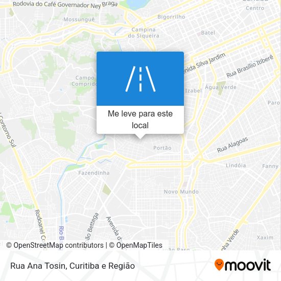 Rua Ana Tosin mapa