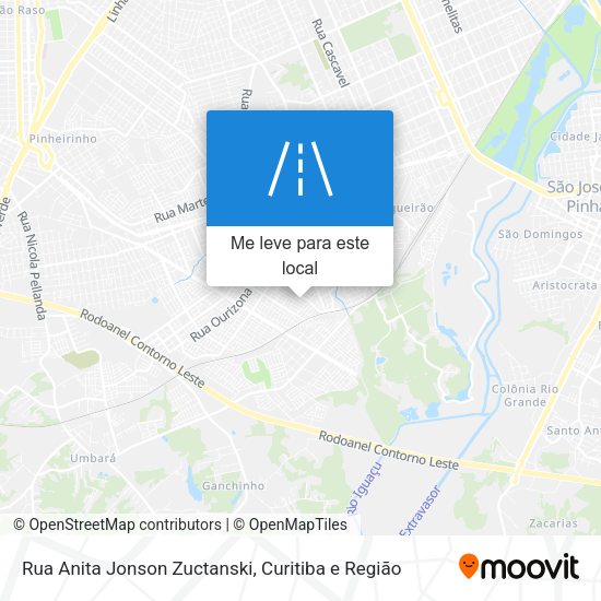 Rua Anita Jonson Zuctanski mapa