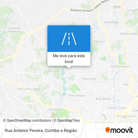 Rua Antenor Pereira mapa