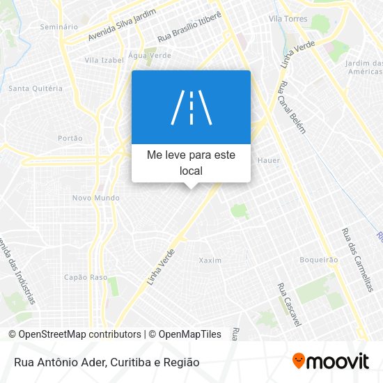 Rua Antônio Ader mapa