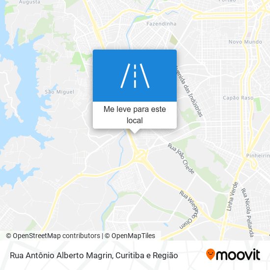 Rua Antônio Alberto Magrin mapa