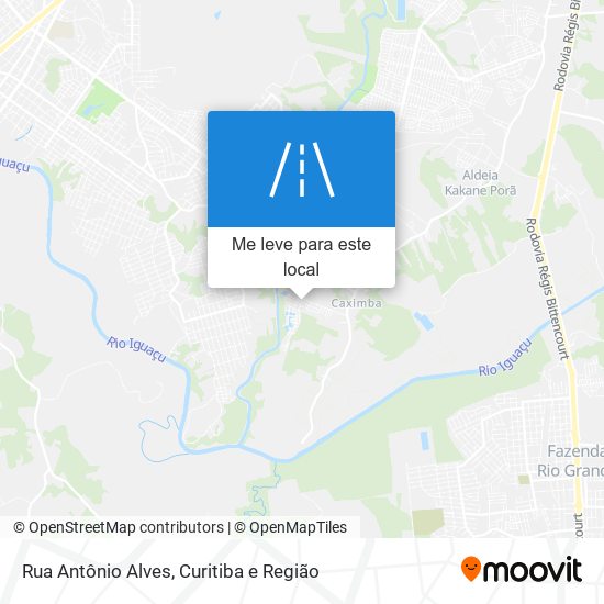 Rua Antônio Alves mapa