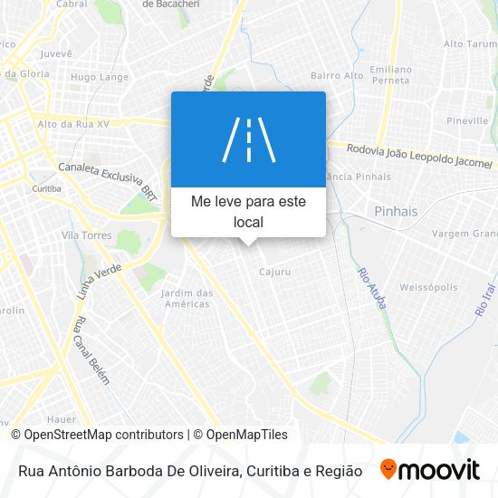 Rua Antônio Barboda De Oliveira mapa