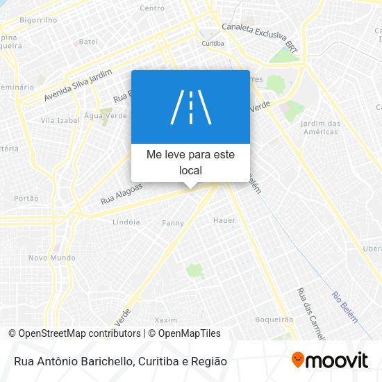 Rua Antônio Barichello mapa