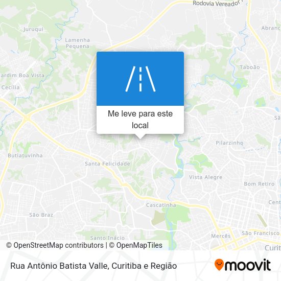 Rua Antônio Batista Valle mapa