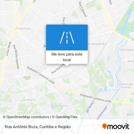 Rua Antônio Boza mapa