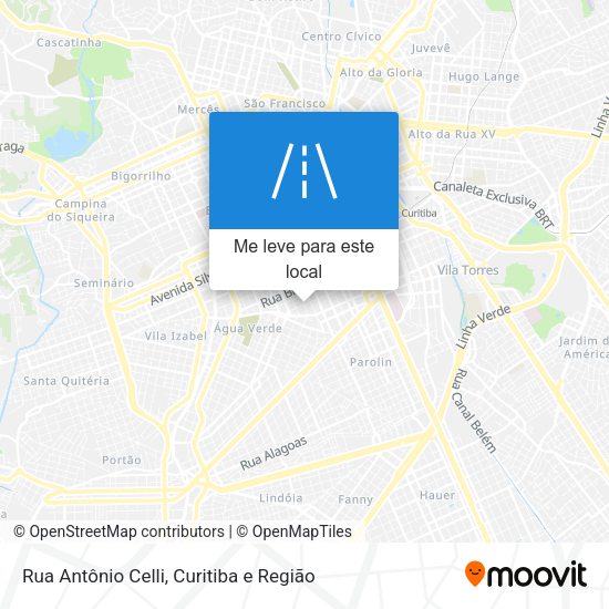 Rua Antônio Celli mapa