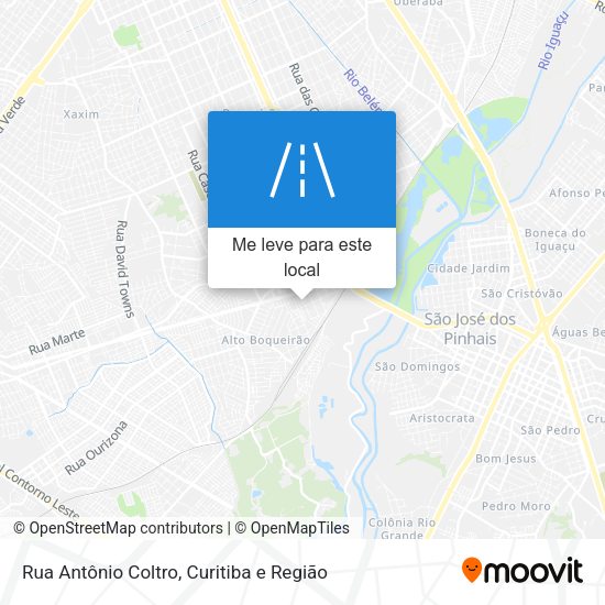 Rua Antônio Coltro mapa