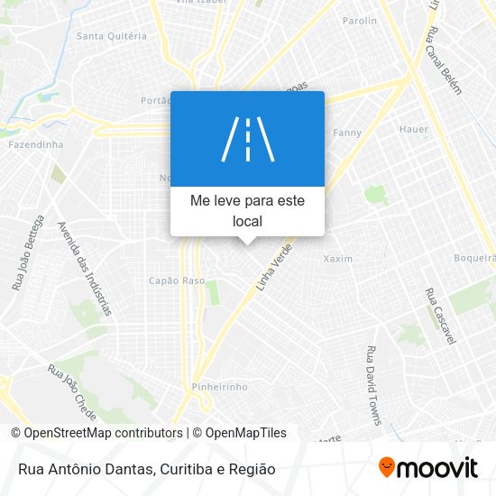 Rua Antônio Dantas mapa