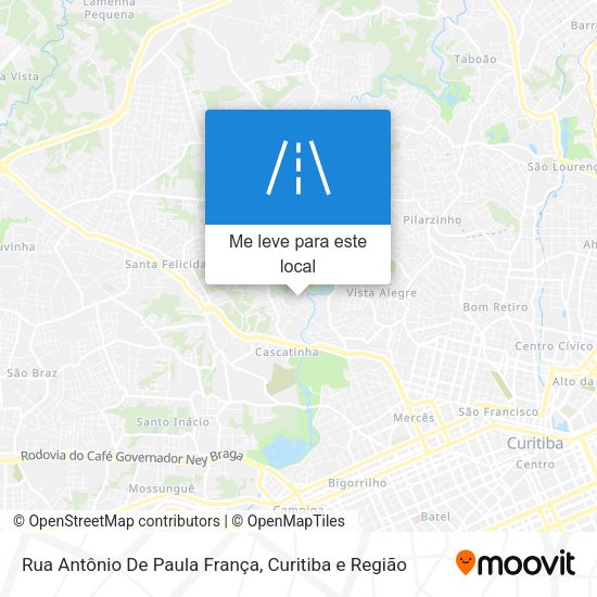 Rua Antônio De Paula França mapa