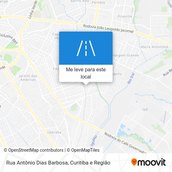 Rua Antônio Dias Barbosa mapa