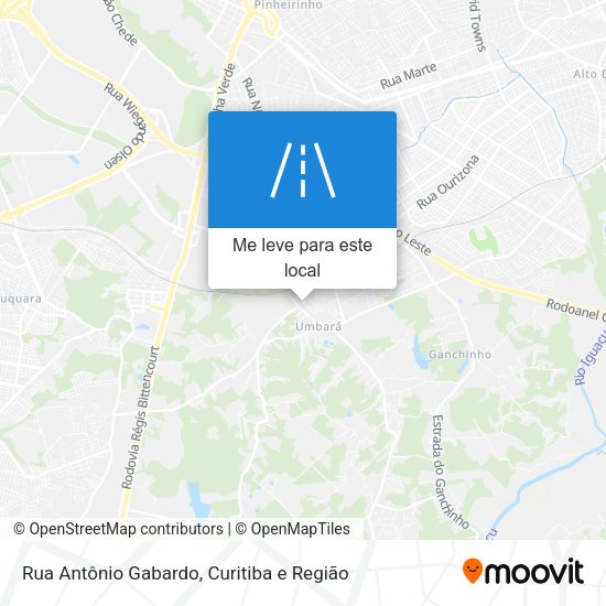 Rua Antônio Gabardo mapa